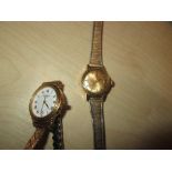 Vintage Ladies Omega wristwatch & one other watch