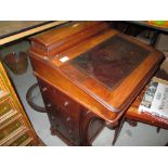 Victorian mahogany davenport