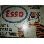 Vintage style metal advertising sign Esso 70 cms x 50 cms