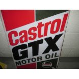 Vintage style painted metal advertising sign : Castrol 70 cms x 50 cms