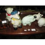6 x assorted pottery piggy banks
