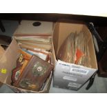 Box of trophies & 78 s