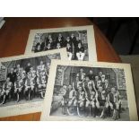 4 x interesting sporting team photographs from St Lukes College Exeter in the 1940s