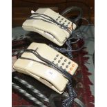 Two 1980s British Telecom Viscount telephones.