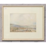 George Trevor, a framed Scottish landscape watercolour titled Dinnet Moor, 24.5 x 34.5cm.
