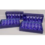 Royal Doulton finest crystal four boxed sets including two sets of 6 champagne flutes and two sets