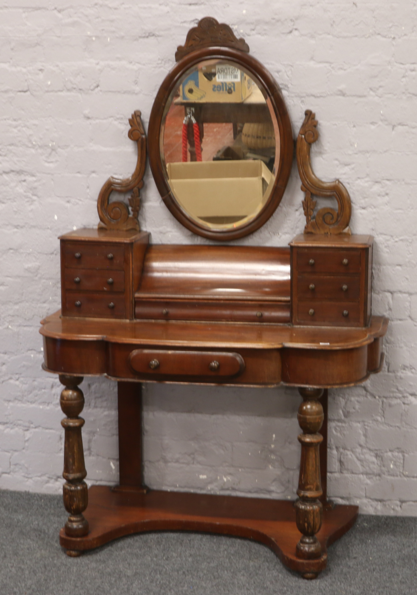 An early 20th century mahogany Duchess dressing table.Condition report intended as a guide only.