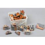 A collection of vintage letter press printing blocks.