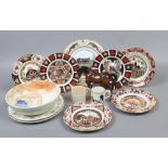 A collection of ceramics to include Royal Crown Derby limited edition Christmas plates, Beswick