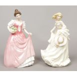 Two Royal Doulton porcelain figures Summer Breeze HN3724 and Miss Kay HN3659.