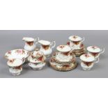 A part Royal Albert tea service decorated in the Old Country Roses design, 22 pieces.