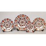 Four Royal Crown Derby 1128 Imari plates, largest 27cm, smallest 16cm all first quality.