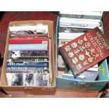 Military interest, two boxes of hardback books, some with dust jackets.