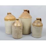 Four 19th century stoneware flagons to include local examples, C.B & W. H Truman Nottingham etc.