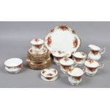 A Royal Albert 6 piece part tea service in the Old Country Roses patternCondition report intended as