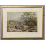 James Heron, a gilt framed Scottish landscape watercolour titled in Glen Lussa Knapdale, 27 x 41.