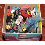 A box of Diecast vehicles to include Matchbox, Lledo examples etc.