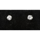 A pair of 18ct white gold diamond stud earrings, diamond weight approximately 0.25ct.