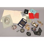 A collection of nursing related badges and ephemera including St John's Ambulance Brigade, RNLI, WVS