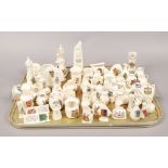 A tray of crested china including Arcadian, Willow Art, W. H. Goss, Kingsway Art, Swan, Victoria
