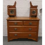 A Victorian mahogany dressing table, no mirror.