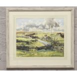 A Terry Kirman framed watercolour spring morning oswaldtwistle 1984.