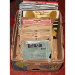 A box of easy listening L.P records, along with a quantity of 78rpm records.