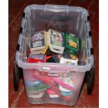 A box of top trumps cards to include Star Wars, football, Simpsons, Marvel examples etc.