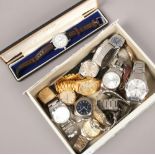 A collection of quartz and manual wristwatches to include Lorus, Accurist, Timex etc.