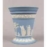 A late 20th century Wedgwood Jasperware pot pouri vase.