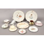 A quantity of collectable ceramics including Nao model of a goose, Royal Crown Derby, Torquay