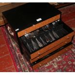 A canteen of cutlery to include part sets, George Butler, Oneida etc.