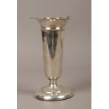 A George V silver tulip vase assayed Birmingham 1923 by Deakin & Francis Ltd, gross weight 372