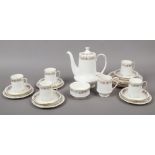 A Paragon bone china part tea set in the Belinda design including tea pot, milk jug, sugar bowl,
