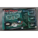 A boxed 3 in 1 Las Vegas casino set.