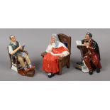 Three Royal Doulton figures The Bachelor HN2319, The Proffessor HN2281 and Classics Judge HN4412.