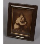 A framed titled print, Madame le Brun & Daughter.