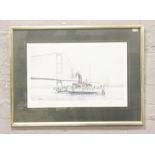 David Bell special commemorative edition of the Humber Bridge and Ferry with artist proof marks