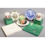 A quantity of collectable ceramics, some in original boxes, including a Royal Doulton character jug,