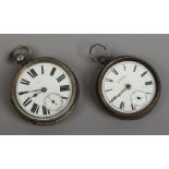 Two silver cased pocket watches including a fusee example.Condition report intended as a guide