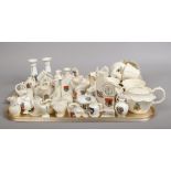 A tray lot of crested china to include Arcadian teawares, Shelley etc.