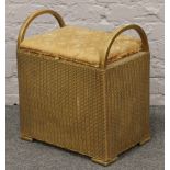A Lloyd Loom linen box / seat.