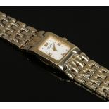 A ladies Rotary silver golf quartz bracelet watch.
