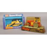 A boxed Dinky Diecast Aveling Bedford diesel roller and a boxed Matchbox K - 42 Traxcarator.