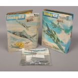 Two boxed Dinky kit Diecast model aeroplanes Panavia multi role combat aircraft and S.E.P.C.A.T