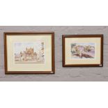 Two framed limited edition John Rudkin prints, one of Whiston and the other the Old Market