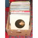 A box of L.P records to include The Carpenters, Beach Boys, Whitney, Barbara Streisand etc.