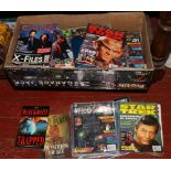 A box of sci-fi magazines to include Star Trek, X Files, The Dark Side etc.