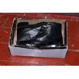 A pair of military style black leather lace up boots by Grafters, size 8 for military re-enactment /