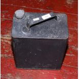 A 1940s military petrol can with broad arrow mark.